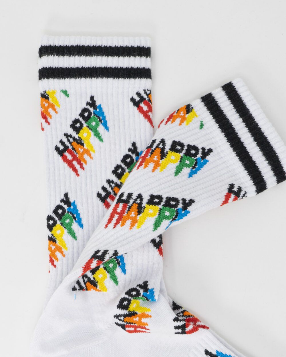 Calzini Lunghi Happy Socks HAPPY LOGO Bianco - Foto 2