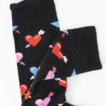 Calzini Lunghi Happy Socks HEART Nero - Foto 2