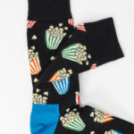 Calzini Lunghi Happy Socks POPCORN Nero - Foto 2