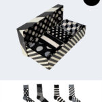 Calzini Lunghi Happy Socks BLACK WHITE GIFT Nero - Foto 1