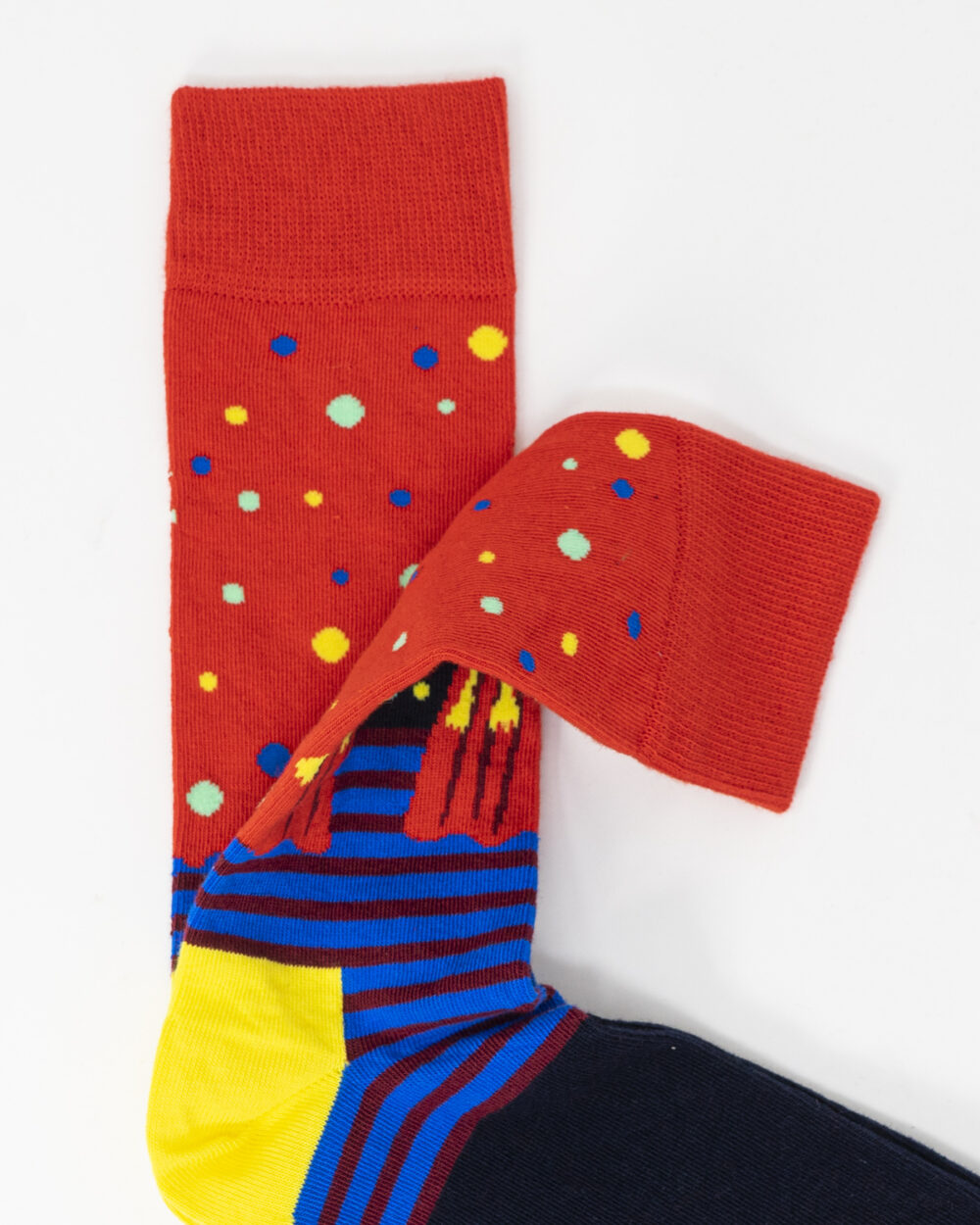 Calzini Lunghi Happy Socks WORLD'S STRONGEST DAD Rosso - Foto 2