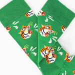 Calzini Lunghi Happy Socks TIGER Verde - Foto 2