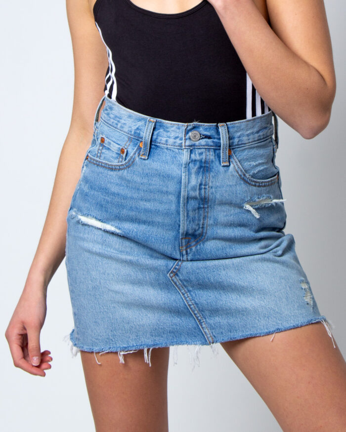 Minigonna Levi’s® High Rise Deconstructed Skirt Denim chiaro – 42377