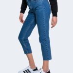 Jeans mom Only ONLEMILY HW ST RAW CR AN MAE05 NOOS Blue Denim Scuro - Foto 4