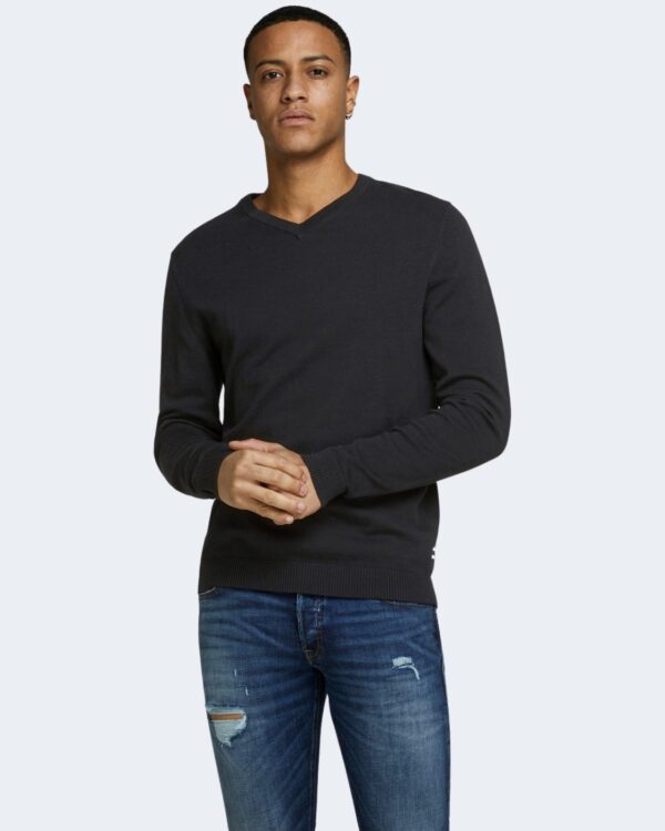Maglia Jack Jones JJEBASIC KNIT V-NECK NOOS Nero - Foto 1