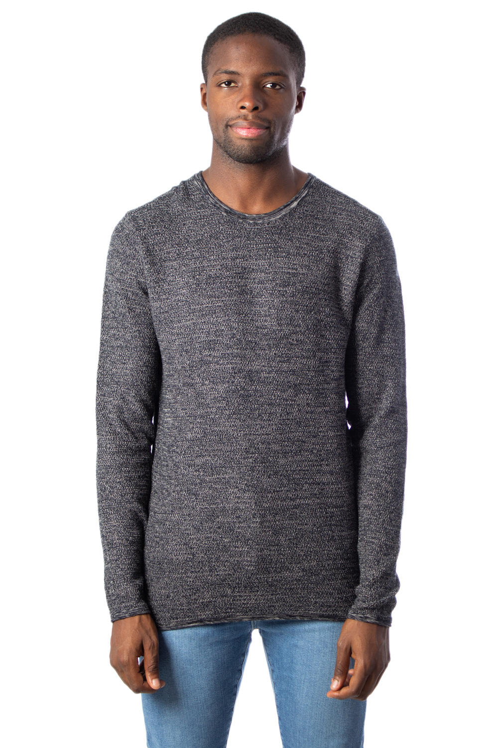 Maglione Only & Sons WICTOR 12 STRUCTURE CREW NECK Nero - Foto 1