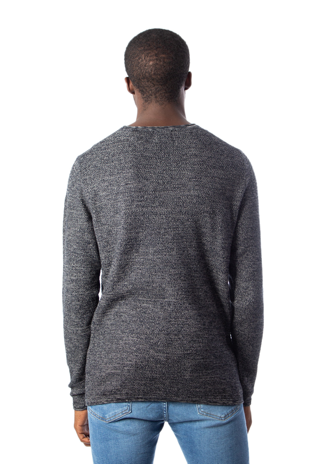 Maglione Only & Sons WICTOR 12 STRUCTURE CREW NECK Nero - Foto 3