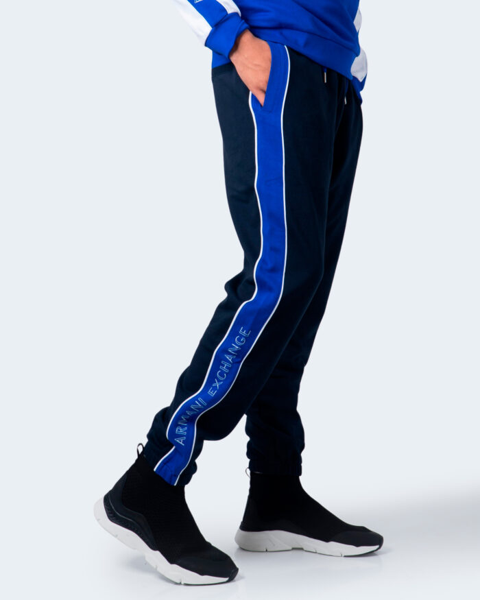 Pantaloni sportivi Armani Exchange Bicolore banda laterale Blu – 59919