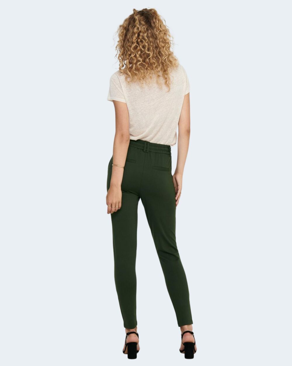 Pantaloni Only ONLPOPTRASH LIFE EASY COL NOOS Verde Scuro - Foto 2
