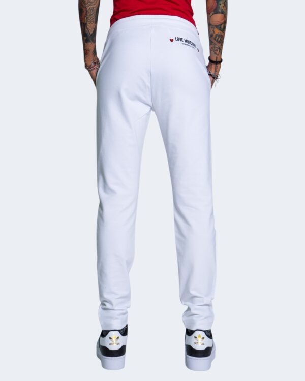 Pantaloni sportivi Love Moschino CORE BLACK AND WHITE Bianco - Foto 3