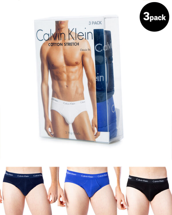 Slip Calvin Klein Underwear Pacco da 3 Azzurro - Foto 1
