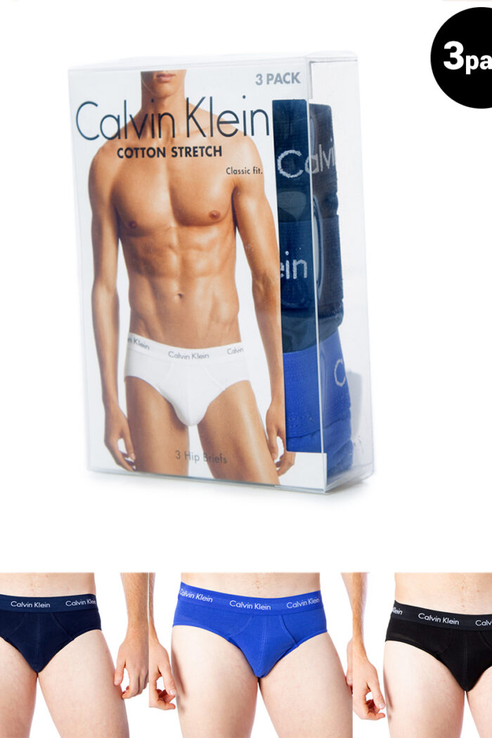 Slip Calvin Klein Underwear 3 Hip Brief Azzurro – 6994