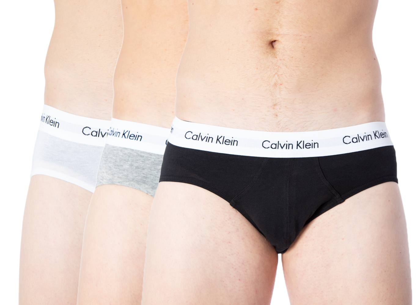 Slip Calvin Klein Underwear 3 Hip Brief Grigio – 6994