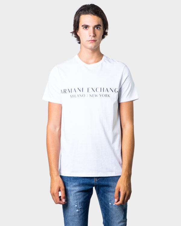T-shirt Armani Exchange MILANO/NEW YORK Bianco - Foto 1