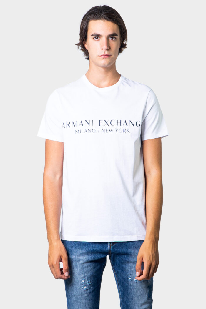 T-shirt Armani Exchange MILANO/NEW YORK Bianco – 54023
