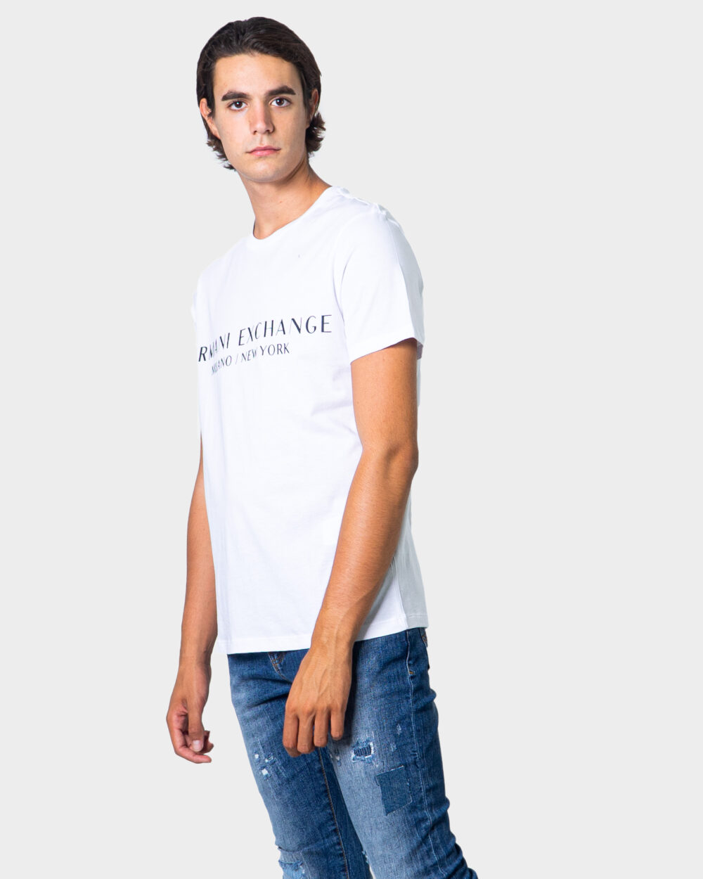 T-shirt Armani Exchange MILANO/NEW YORK Bianco - Foto 2