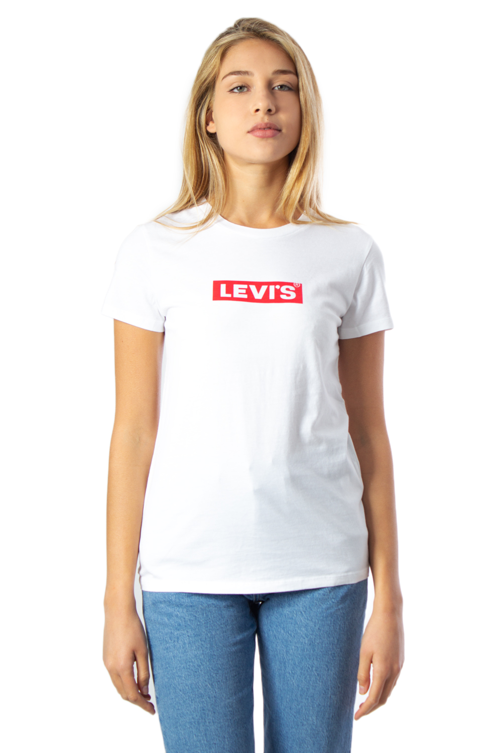 T-shirt Levi's® The Perfect Tee Box Tab Bianco - Foto 3