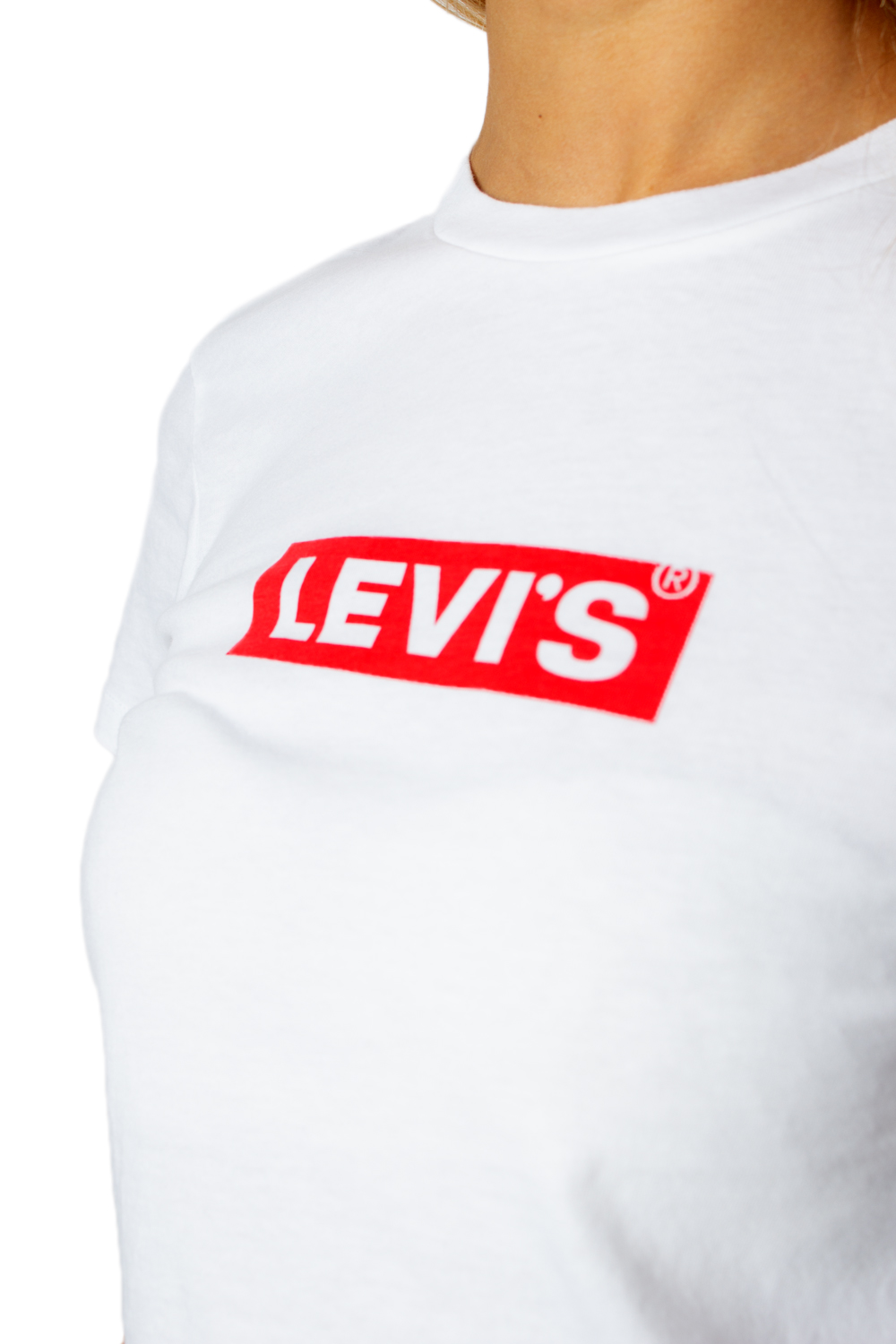 T-shirt Levi's® The Perfect Tee Box Tab Bianco - Foto 4