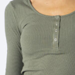 T-shirt manica lunga Pieces Kitte LS Top Noos BC Color Verde Oliva - Foto 3
