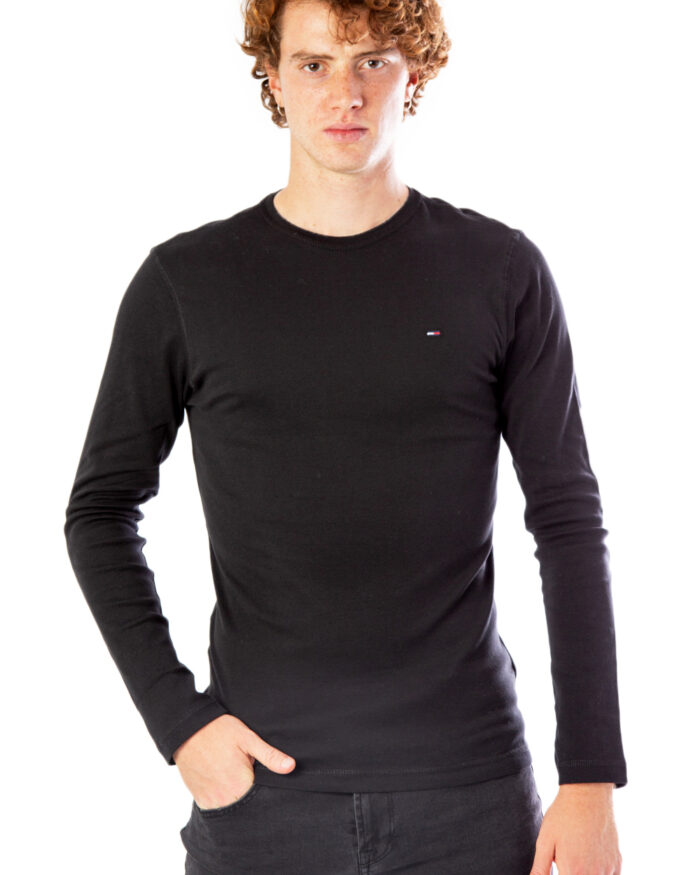T-shirt manica lunga Tommy Hilfiger Original Rib Nero – 38984