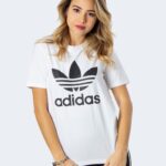 T-shirt Adidas TREFOIL Bianco - Foto 4