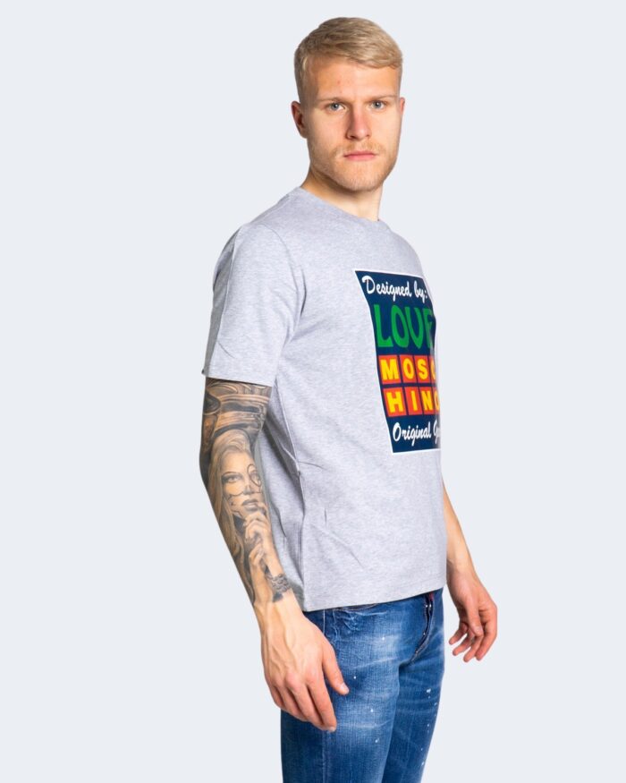 T-shirt Love Moschino STAMPA LOGO Grigio – 56216