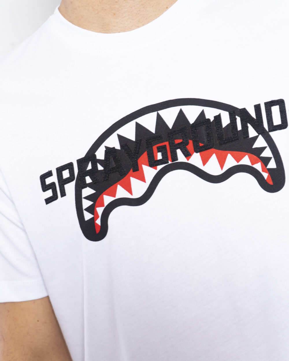 T-shirt Sprayground UP AND DOWN Bianco - Foto 4