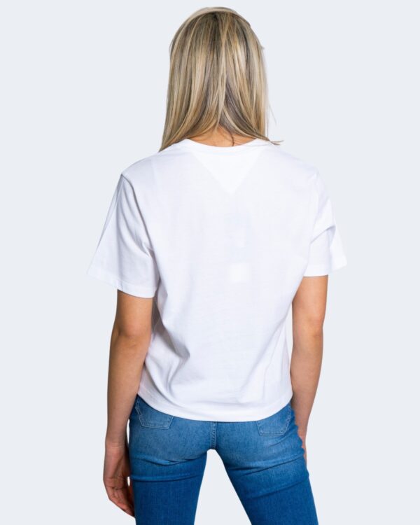 T-shirt Tommy Hilfiger Jeans LINEAR LOGO Bianco - Foto 3