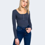 T-shirt manica lunga Pieces Kitte LS Top Noos BC Color Blu - Foto 1