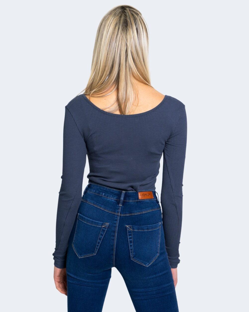 T-shirt manica lunga Pieces Kitte LS Top Noos BC Color Blu - Foto 2