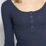 T-shirt manica lunga Pieces Kitte LS Top Noos BC Color Blu - Foto 3