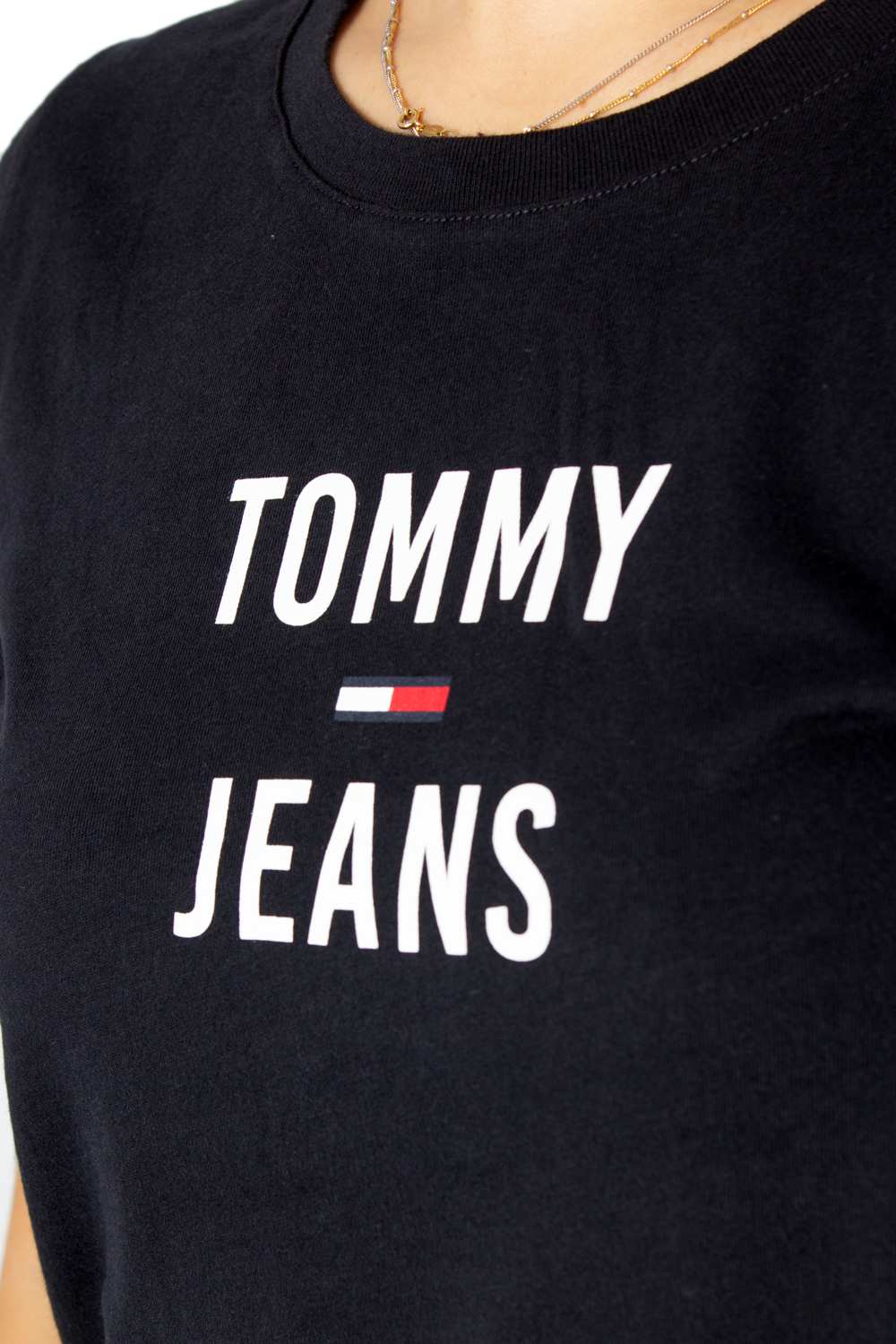 T-shirt Tommy Hilfiger Tjw Square Logo Tee Nero - Foto 4