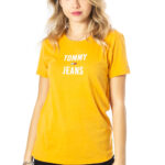 T-shirt Tommy Hilfiger Tjw Square Logo Tee Color Ocra - Foto 3