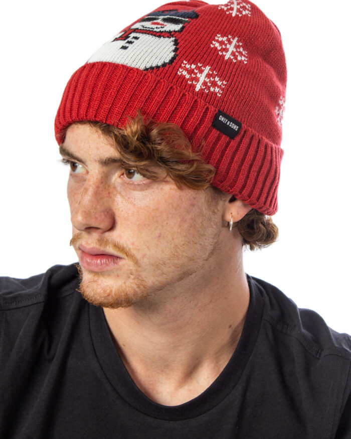 Berretto Only & Sons NOEL BEANIE Rosso – 34490