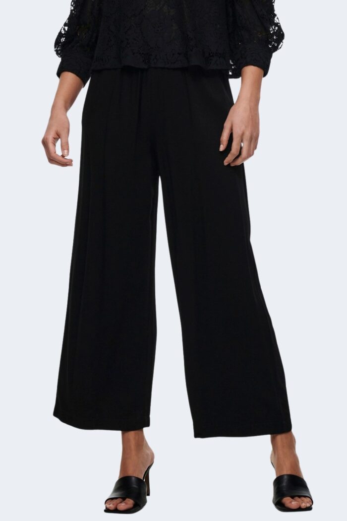 Pantaloni a palazzo Only ONLCALY HW PAPERBAG WIDE PANT PNT Nero