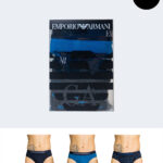 Slip Emporio Armani Underwear KNIT 3-PACK BRBALTIC Blu marine - Foto 1