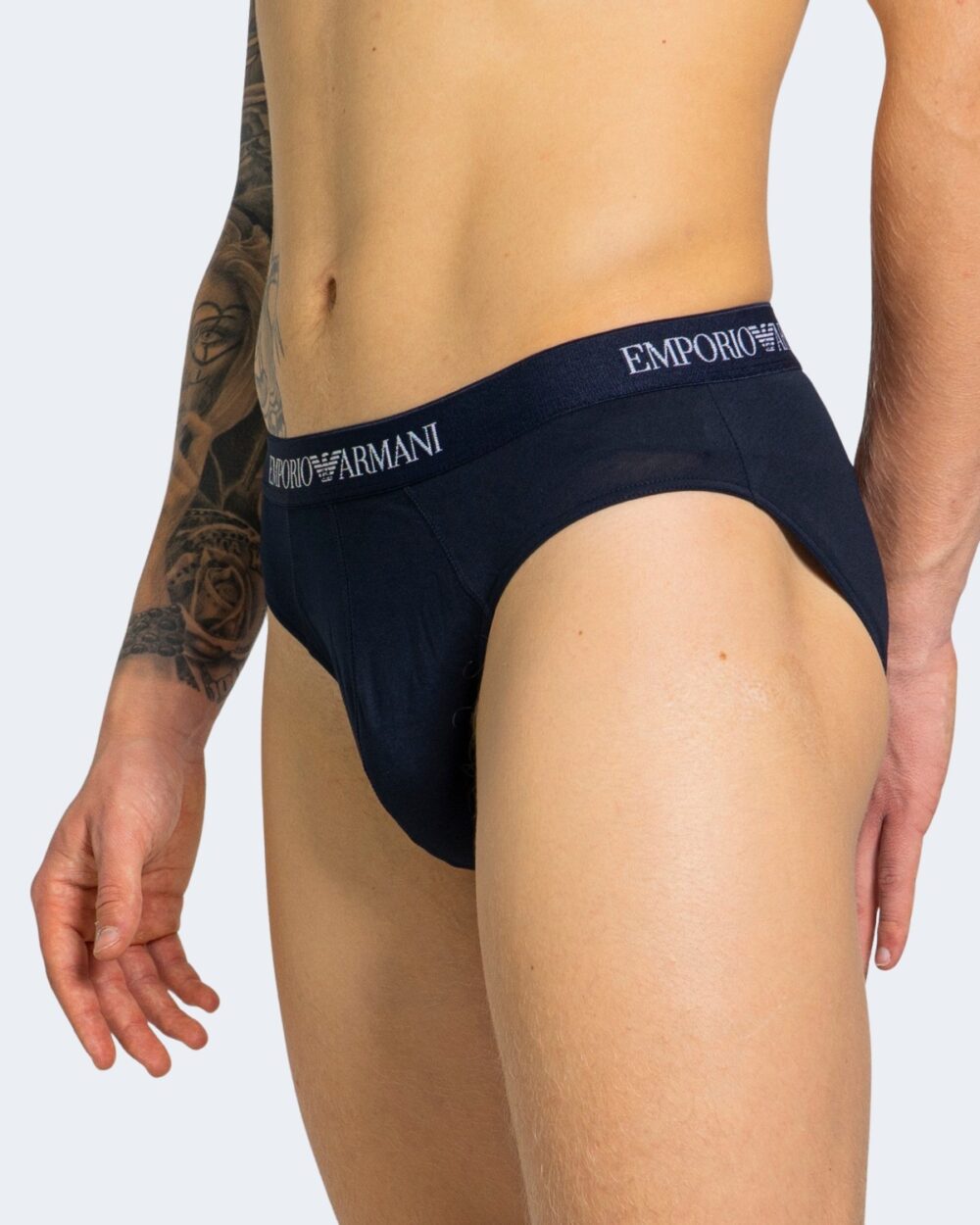 Slip Emporio Armani Underwear KNIT 3-PACK BRBALTIC Blu marine - Foto 3