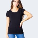 T-shirt Only LIVE LOVE S/S O-NECK TOP NOOS JRS Nero - Foto 1