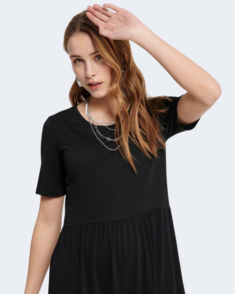 Vestito midi Jacqueline de Yong DALILA FROSTY Nero - Foto 4