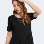 Vestito midi Jacqueline de Yong DALILA FROSTY Nero - Foto 4
