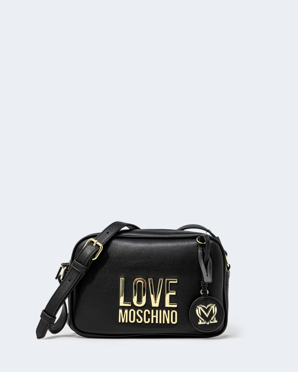 Borsa Love Moschino Camera bag Gold Metal Logo Nero - Foto 1