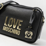 Borsa Love Moschino Camera bag Gold Metal Logo Nero - Foto 2