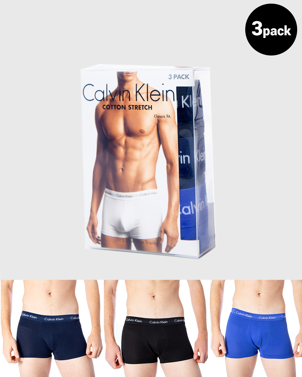 Boxer Calvin Klein Underwear PACCO DA 3 Azzurro - Foto 1