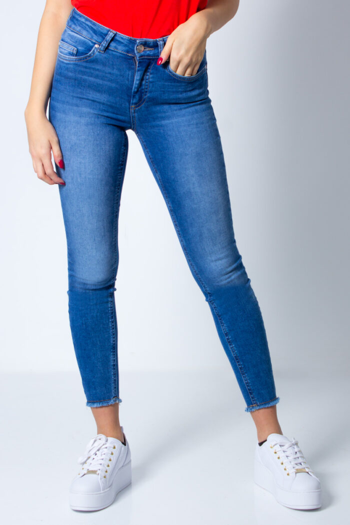 Jeans skinny Only ONLBLUSH MIDSK ANKRAW REA12187 NOOS Blue Denim