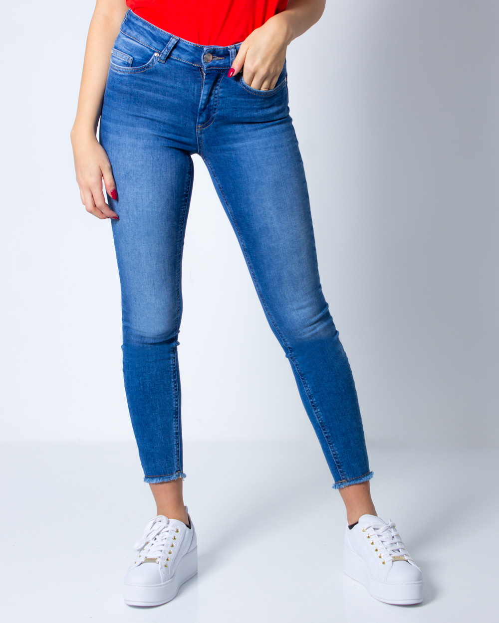 Jeans skinny Only ONLBLUSH MIDSK ANKRAW REA12187 NOOS Blue Denim - Foto 1