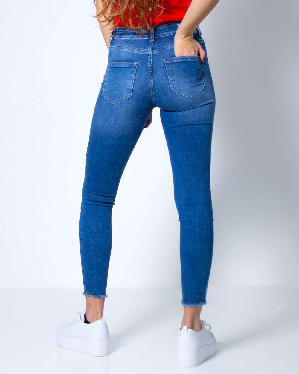 Jeans skinny Only NOOS - ONLBLUSH MIDSK ANKRAW REA12187 NOOS Blue Denim - Foto 2