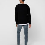 Maglia Only & Sons ONSPANTER REG 12 STRUC CREW KNIT NOOS Nero - Foto 3