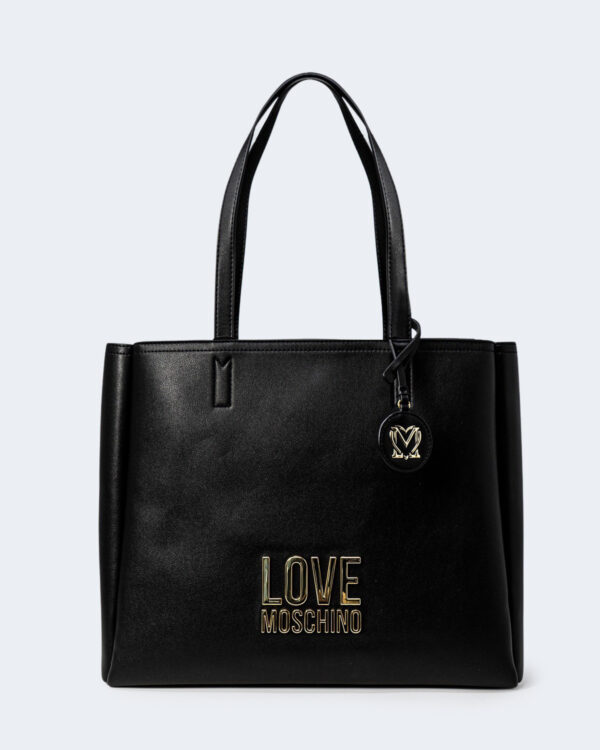 Borsa Love Moschino LETTERING Shopper Bonded Nero - Foto 1