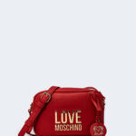 Borsa Love Moschino Camera bag Gold Metal Logo Rosso - Foto 1