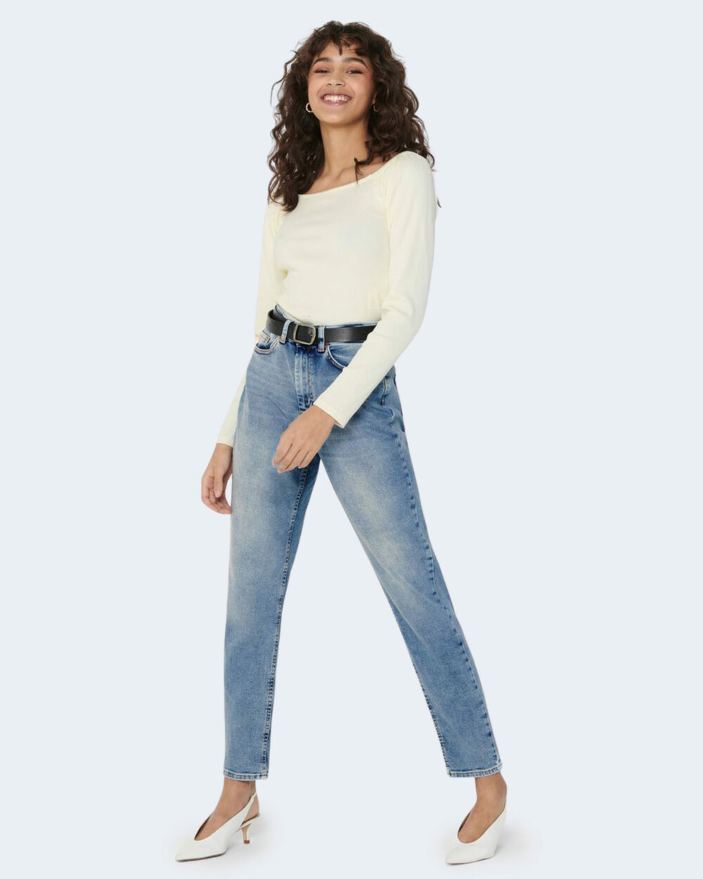 Jeans mom Only VENEDA LIFE MOM REA7452 NOOS Blue Denim Chiaro - Foto 2